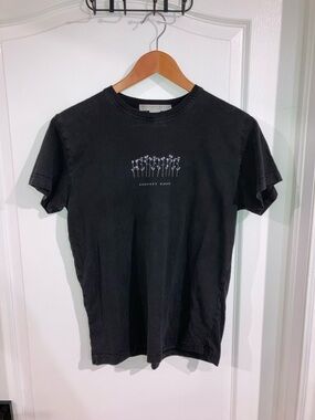 Black Flower Graphic Crewneck T-Shirt Geoffrey Beene - size S